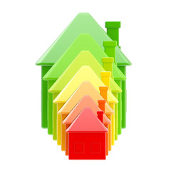 Energy efficiency as a house bar graph