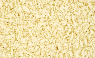 Close view panko style flaked bread crumbs