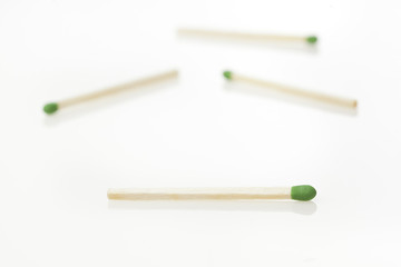 Green Wooden Matches