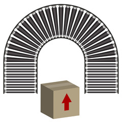 Fototapeta premium Conveyor Belt Icon Box