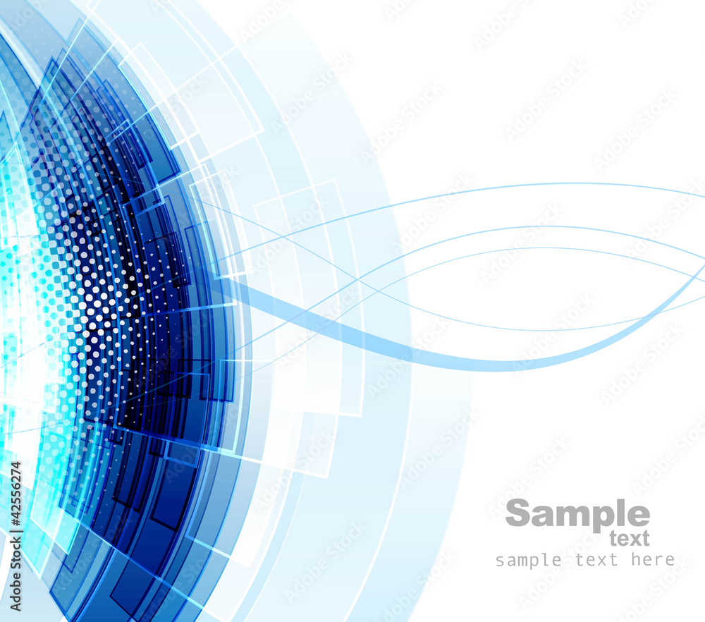 Canvas Prints abstract technology lines blue wave vector