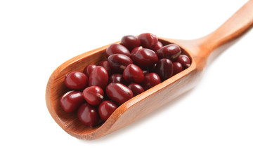 Haricot azuki et cuillère