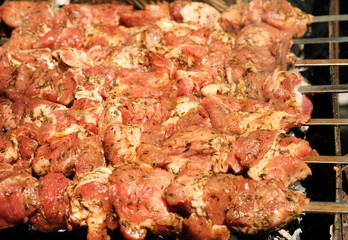 Barbecue meat as a background