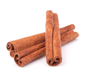 Cinnamon sticks  isolated on white background