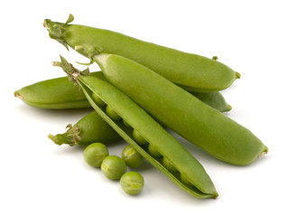 Fresh green pea pod
