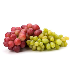 Perfect bunch of white and red grapes