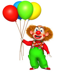 Obraz na płótnie Canvas 3d clown