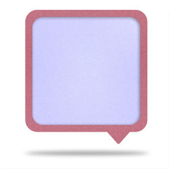 talk tag recycled paper on white background