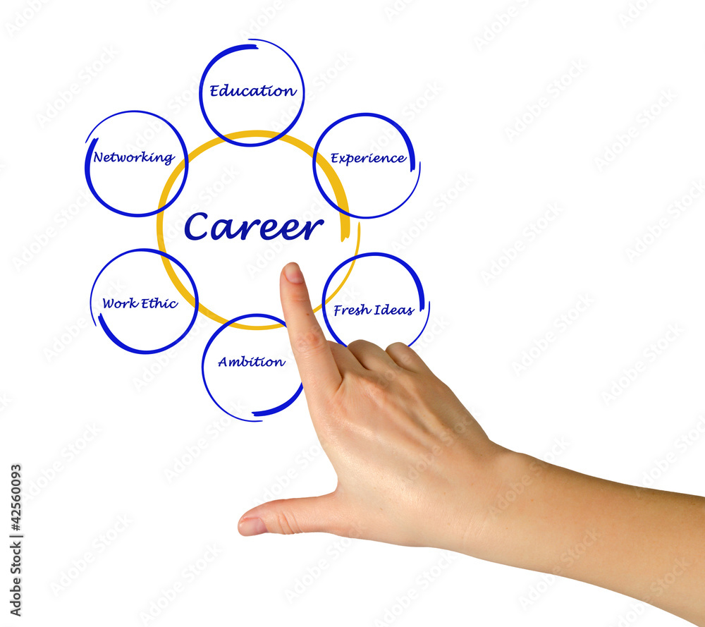 Wall mural Diagram of career success