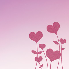 Obraz na płótnie Canvas Recycle paper valentine flower background for romance, wedding a