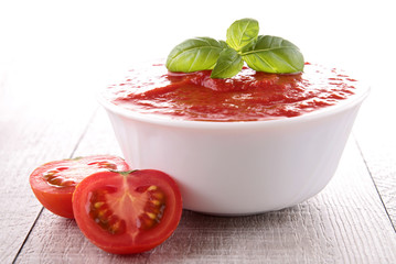 bowl of tomato sauce/soup