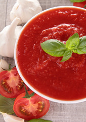 bowl of tomato sauce/soup
