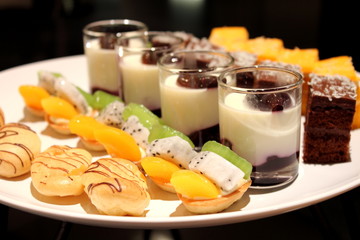miniature decorative desserts
