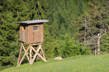 Jägerstand in den Alpen