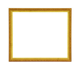 Vintage gold picture frame isolated