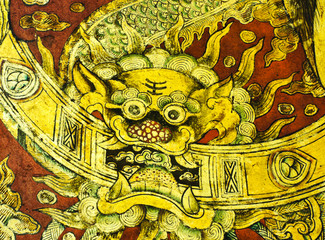 Ancient Chinese dragon painting