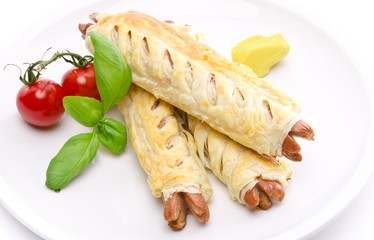 frankfurter and puff pastry