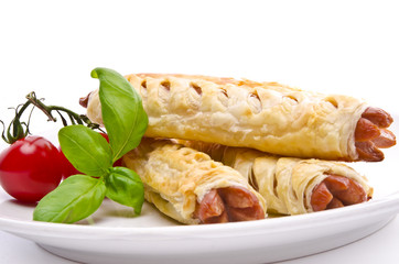 frankfurter and puff pastry