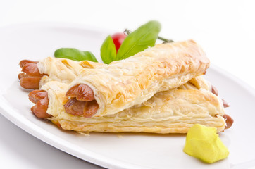 frankfurter and puff pastry
