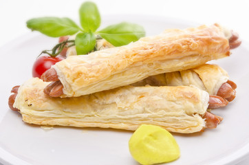frankfurter and puff pastry