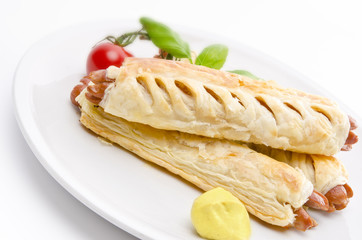 frankfurter and puff pastry
