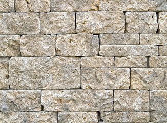 Steinmauer aus behauenen Steinen