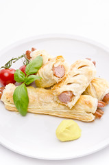 frankfurter and puff pastry