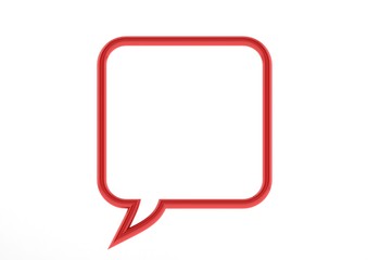 Fototapeta premium Red Speech Bubble