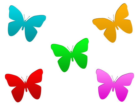 Plaquette de papillons color&eacute;s