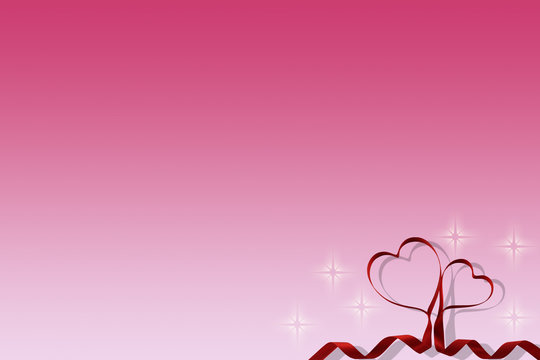 two wedding hearts abstract love background