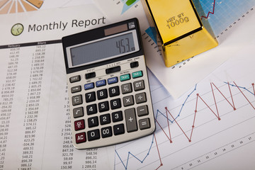Finance Concept, Gold bar