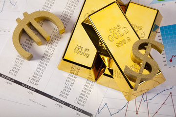 Finance Concept, Gold bar