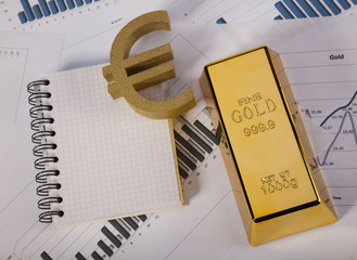 Office Concept, Gold bar