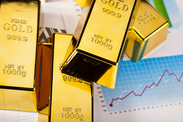 Stack of gold bar