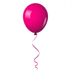 Fotobehang Vector illustration of pink shiny balloon © yuliaglam