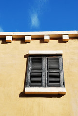 Europe style window with blue sky