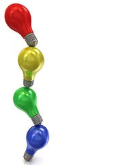 Tower from color dulbs