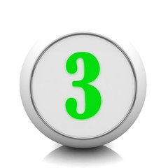 3d button with number