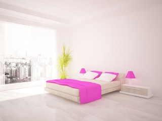 white bedroom design in the home