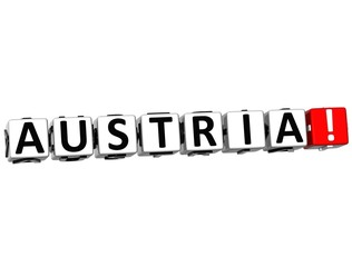 3D Austria Button Click Here Block Text