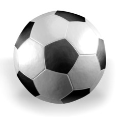 Ballon de football sur fond blanc