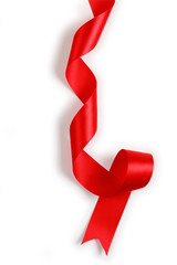 Red Support Ribbon on white background