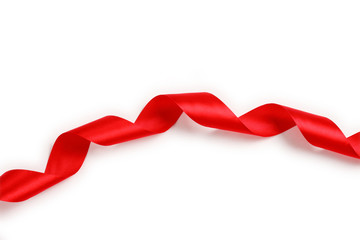 Red Support Ribbon on white background