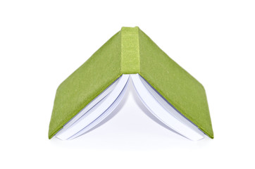 inverted open book