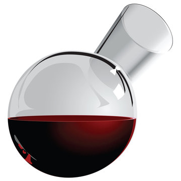 Round jug of wine