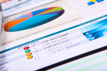 Obraz premium Financial papers on the table