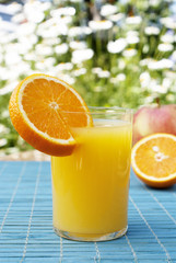 Glass of fresh orange juice