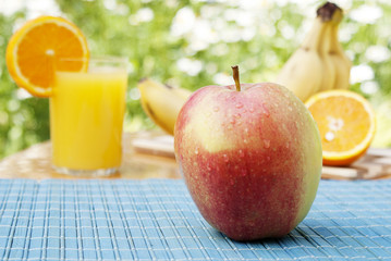 The fresh appetizing ripe fruit