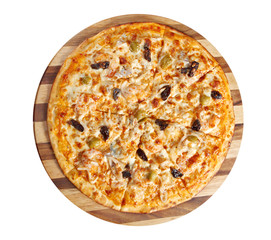 Pizza with seafood