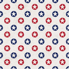 Seamless polka dot pattern with stars in american national flag © pashabo
